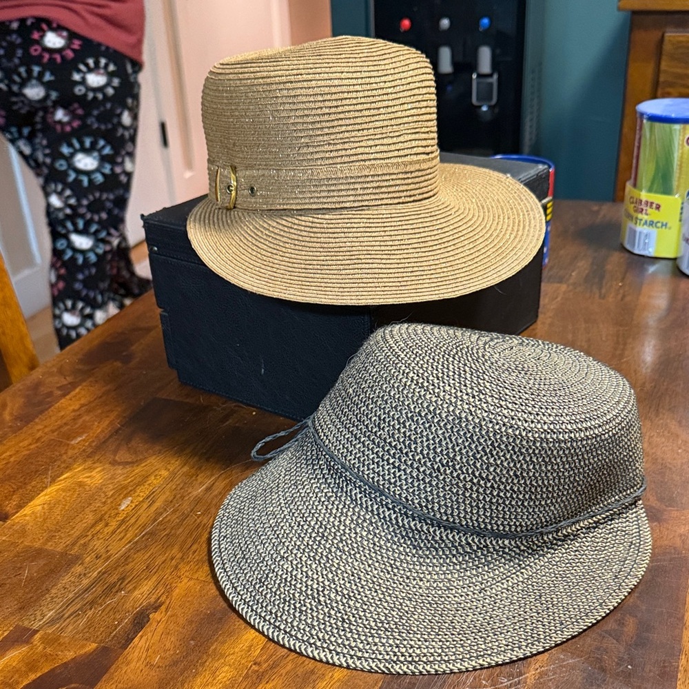 Preston & York Tan and Black Woven Hat